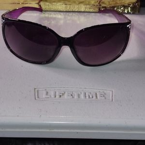 Purple shades with sparkle accent
